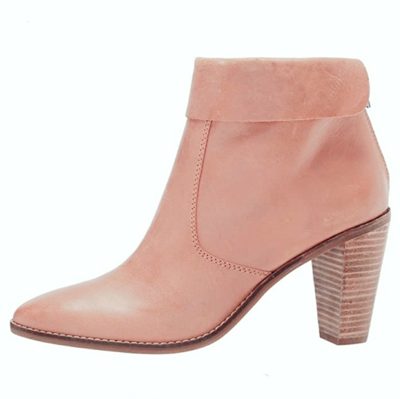 Stylish Lucky Brand Natural Leather Booties - Picture 2 of 10